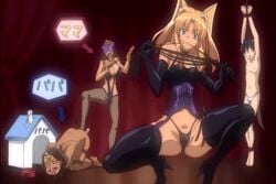 animated blonde_hair blue_eyes bondage breasts dark-skinned_female dark_skin dildo female futaba_lili_ramses long_hair slave small_breasts straight tentacle_and_witches