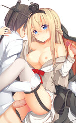 admiral_(kantai_collection) dress female gangbang jyt kantai_collection no_bra nopan open_clothes open_shirt penis sex shirt stockings thighhighs warspite_(kantai_collection)