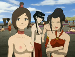 avatar_the_last_airbender azula clothing edit female fire_nation human mai_(avatar) male mckraken medium_breasts multiple_girls nickelodeon small_breasts straight_hair ty_lee zuko