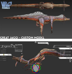 1boy 3d bird_wyvern capcom claws dinosaur dragon erection fangs feet feral great_jaggi lizard male model monster monster_hunter monster_hunter_3 mr2cats nude open_mouth penis red_eyes reptile ryandunn scalie solo source_request tail text year_request