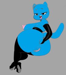 2016 alternate_breast_size anal anal_fisting anthro anus areola ass big_breasts big_butt breasts cartoon_network erect_nipples feline female fisting huge_breasts huge_butt mammal mature_female nicole_watterson nipples pussy self_fisting solo the_amazing_world_of_gumball thecon