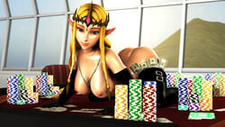 100_dollar_bill 1girls 3d areola blonde_hair blue_eyes breasts busty cash cleavage female hylian hyrule_warriors money nintendo nipples nude pointy_ears poker_chips princess_zelda source_filmmaker tagme the_legend_of_zelda voluptuous w33w33 zelda_(hyrule_warriors)