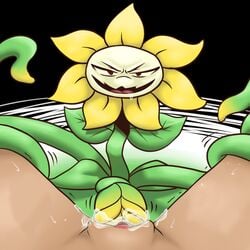 2015 bottomless codedcells cum duo edit female female_pov flora_fauna flower flowey_the_flower forced frisk highres human male mammal monster open_mouth oral penetration penis plant pov pussy rape rape_face sex spread_legs spreading undertale unknown_artist vaginal_penetration vines