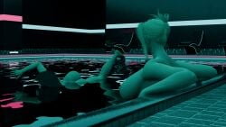 1futa 1girls 3d 3d_(artwork) big_ass big_breasts bubble_butt female final_fantasy final_fantasy_vii futanari implied_futa naked naked_female nude nude_female pervert runeiteer scarlet_(ffvii) square_enix story_at_source swimming swimming_pool thick_ass thick_thighs tifa_lockhart watching water