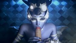 3d alternate_costume animated erection fellatio female handjob looking_at_viewer male no_sound odette_widowmaker oral overwatch penis pov reddoe source_filmmaker straight video widowmaker