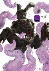 2025 animatronic anthro anthro_penetrated biped bodily_fluids digital_media_(artwork) eva0951120 five_nights_at_freddy's five_nights_at_freddy's_3 flying_sweatdrops fur green_body green_fur hi_res lagomorph leporid machine male male_penetrated mammal penetration pink_tentacles purple_guy_(fnaf) rabbit red_body robot scottgames simple_background solo springtrap_(fnaf) sweat sweatdrop tentacle tentacle_penetration white_background