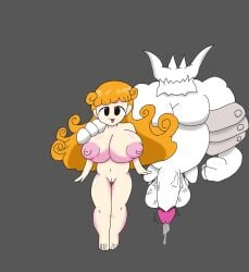 1boy 1girls 1monster areolae armlet balls before_sex belly_button blush breasts breasts_bigger_than_head curled_hair demon enemies_to_lovers enemy erect_nipples erect_penis faceless_male female firm_breasts galaxy_gals huge_breasts human interspecies kai_(battle_cats) large_areolae large_breasts large_penis leaking_precum light-skinned_female long_hair looking_at_viewer monster motion_lines muscular muscular_male netorare nipples ntr nude nyanko_daisensou orange_hair penis pink_nipples precum pussy simple smile taikichitaiyaki teacher_bun_bun teenager the_battle_cats thick_thighs thigh_gap thighs throbbing_penis twitching vagina veiny_penis