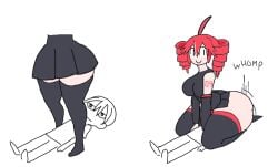 1boy 1girls 2d 2d_(artwork) ahoge arm_tattoo ass ass_slam before_and_after big_ass big_breasts big_thighs breasts bubble_butt clothed clothed_female clothed_male clothing curvaceous curvy curvy_female curvy_figure darko088 dominant_female edit enormous_ass facesitting fat_ass fat_thighs female femdom fully_clothed gigantic_ass gigantic_thighs going_commando hips_wider_than_shoulders hourglass_figure how_i'm_tryna_die how_im_tryna_die_meme huge_ass huge_breasts huge_thighs ineffective_skirt kasane_teto large_ass large_breasts large_thighs larger_female_smaller_male laying_down laying_on_back laying_on_floor looking_at_viewer male massive_ass massive_thighs microskirt miniskirt mob_face motion_lines no_panties pear_shaped pear_shaped_female plump plump_ass plump_breasts plump_thighs red_eyes red_hair simple_background sitting sitting_on_face sitting_on_person skirt slim_waist smile straight tattoo text thick_thighs thighhighs thighs traced traced_art twin_drills utau voluptuous voluptuous_female white_background wide_hips