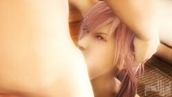 1girls 3d :>= animated blowjob blue_eyes deepthroat eclair_farron eye_contact fellatio final_fantasy final_fantasy_xiii head_grab kneeling large_penis no_sound oral pale_skin pallidsfm pink_hair source_filmmaker video