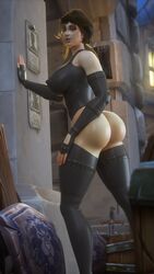 1futa 1girls 2019 3d ass big_ass big_butt blizzard_entertainment breasts ciera_shaw cleavage eastern_kingdoms erect_nipples futa_only futanari human intersex large_ass leather looking_at_viewer looking_back nipples original_character solo stormwind tektah thick_thighs thighhighs warcraft world_of_warcraft