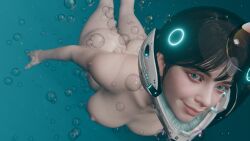 3d blender blue_eyes g_shtein nipples nude nude_female render tfd the_first_descendant underwater valby_(the_first_descendant)