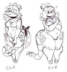 1other anthro breasts chubby covering embarrassed furry nonbinary nude pussy sofia_draws_more