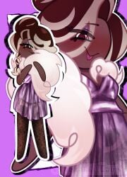 affogato_cookie cookie_run cookie_run_kingdom dark_cacao_cookie femboy feminine_body feminine_faced_male feminine_male fur gay homosexual homosexual_male lingerie lingerie_panties luring mlm