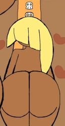 1boy 1girls ass ass_focus big_ass cookie_run cookie_run:_tower_of_adventures gingerbrave jackfruit_cookie tagme viewed_from_behind