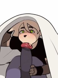 2boys 2d 2d_animation animated anthro fellatio femboy gay gif just_the_tip kinkykong konni male male/male male_only male_pov oral pov tongue_swirl under_covers yaoi