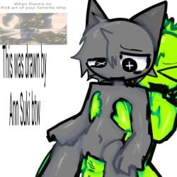 cuntboy cuntboy/male dick_in_pussy gray_(sprunki) gray_skin held_by_arms idk_what_to_tag_it imgay lime_(sprunki) lime_skin meme_in_the_background owakcx_(sprunki) penis_in_pussy sprunki