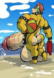 anthro balls bara barazoku bobert boner bowser erection hyper hyper_balls hyper_penis male male_only mario_(series) muscles muscular nintendo nude penis scalie solo solo_male