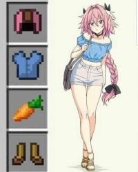 1boy 1femboy astolfo_(fate) astolfo_(fate/apocrypha) astolfo_(saber)_(fate) astolfo_(sailor_paladin)_(fate) fate/apocrypha fate/grand_order fate/stay_night fate_(series) femboy humor item meme minecraft