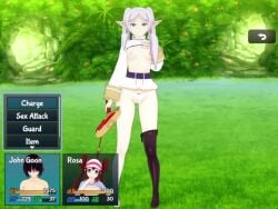 3d 3d_(artwork) 3d_animation 3d_model 3d_render 3dcg animated anime anime_style backshots battle breasts elf frieren frieren_beyond_journey's_end from_behind game game_cg gameplay_mechanics parody penis pokemon pussy rosa_(pokemon) rpg_maker sex tagme video waifupoly white_hair