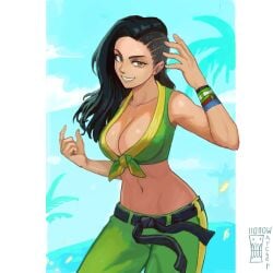 1girls 2d 2d_(artwork) 2d_artwork adult adult_female bare_armpits bare_arms bare_belly bare_chest bare_hands bare_midriff bare_navel bare_skin belly belly_button big_boobs big_breasts black-haired_female black_eyebrows black_hair blue_sky_background breasts brown-eyed_female brown-skinned_female brown_belly brown_body brown_boobs brown_breasts brown_eyes brown_face brown_female brown_skin brown_skinned_female busty busty_female busty_girl cleavage collarbone dark_hair digital digital_art digital_drawing digital_drawing_(artwork) digital_media digital_media_(artwork) drawing elbows exposed_armpits exposed_arms exposed_belly exposed_chest exposed_midriff exposed_navel exposed_skin eye-level_view female female_focus female_only fighting_pose fighting_stance fingernails fingers from_front front_view glistening_boobs glistening_breasts glistening_shoulders glistening_skin glossy_breasts grin grinning grinning_at_viewer head_tilt hourglass_figure knees_out_of_frame large_boobs large_breasts laura_matsuda lean_figure long_hair looking_at_viewer mature mature_female mature_woman midriff narrow_waist navel outdoor outdoor_background outdoors outside parted_lips portrait posing posing_for_the_viewer shiny_breasts shiny_shoulders shiny_skin shoulders sky_background slender_body slender_waist slim_female slim_waist smile smiley_face smiling smiling_at_viewer solo standing street_fighter thighs tilted_head top_view upper_body watcher_hollow wide_grin wide_hips woman