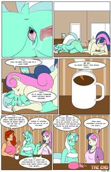 2016 anthro anthrofied anus blush bonbon_(mlp) breasts clitoris comic dekomaru dialogue dildo double_dildo earth_pony end_page english_text equine equine_dildo fan_character female friendship_is_magic fur furry gold_(metal) green_fur green_hair green_pussy group hair horn horse lyra_heartstrings_(mlp) mammal my_little_pony nude page_20 page_number pony pussy pussy_juice sex_toy tan_fur text thehotroom unicorn unicorn_horn urethra yuri