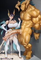 1girl 1girls absurd_res ai_generated alistar annoyed ass ass_bigger_than_head balls ballsack belly belly_button big_ass big_breasts big_penis black_hair blue_eyes breasts breasts_out clothed clothing cum cum_in_pussy cum_inside cum_leaking cum_on_penis cum_puddle curvy curvy_figure divine_sword_irelia erect_nipples fit fit_female headgear highres hips hips_wider_than_shoulders horse_penis horsecock huge_breasts huge_cock irelia_xan league_of_legends long_hair mommysai muscular muscular_male nipples pale-skinned_female pale_skin penis precum precum_drip pussy thick thick_ass thick_hips thick_legs thick_thighs voluptuous voluptuous_female wide_hips wide_thighs