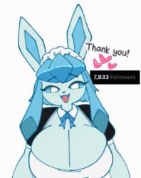 1girl 1girls 2026 2d_(artwork) 2d_animation animated animated_gif animation anthro anthro_female anthro_only big_eyes blue_body blue_fur blue_hair blushing_female boobs breasts clothes clothing cute digital_drawing_(artwork) digital_media_(artwork) eeveelution female female_focus female_only female_pokemon game_freak generation_4_pokemon gif glaceon half-closed_eyes heart heart_symbol hearts hearts_around_head ice_type looking_at_viewer loop maid_headdress maid_outfit maid_uniform mochichi nintendo pokemon pokemon_(species) sexy solo solo_female solo_focus solo_only teeth text twitter_ui white_background