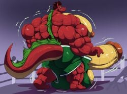 american_dragon:_jake_long anthro balls bara barazoku bobert boner dragon erection hyper hyper_balls hyper_penis jake_long male male_only muscles muscular penis ripped_clothing scalie shorts solo solo_male