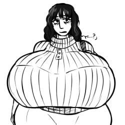 big_breasts black_hair clothed_female milf no_sex rosemary_walten sob4art the_walten_files