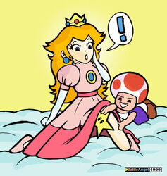 1990s 1999 20th_century battle_angel mario_(series) nintendo princess_peach skirt_lift starman_(mario) straight_hair super_mario_bros. toad_(mario) what