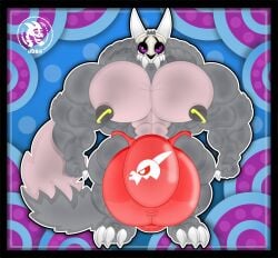 abs absurd_res angry anthro balls big_balls big_horn big_muscles bone bulge claws clothing detailed_background detailed_bulge disney fur genitals gold_piercing grey_body grey_fur grey_tail hi_res horn huge_balls hyper hyper_balls hyper_genitalia jdbo-arts king_clawthorne male male/male muscular nipple_piercing nipples pecs penis piercing purple_eyes purple_sclera red_clothing red_underwear royalty skull solo symbol_on_underwear tail the_owl_house titan_(the_owl_house) underwear