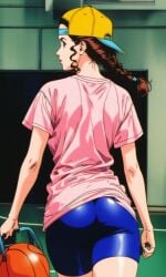 ai_generated ass ass ayako_(slam_dunk) bike_shorts non_nude slam_dunk