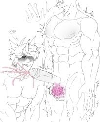 2boys big_balls big_penis breasts cock demon demon_boy demon_horns demon_tail gay gay_sex infected inside jar male/male male_focus male_only muscular muscular_male naked naked_body naked_male naked_thighhighs parasite parasites pink_tentacles urethra urethra_tentacle urethra_worm urethral urethral_bulge urethral_insertion urethral_penetration worm