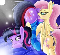 2016 alternate_hairstyle anatomically_correct bedroom_eyes bite clothing cunnilingus dark_genitals dock earth_pony equine female fluttershy_(mlp) friendship_is_magic half-closed_eyes hi_res horn horse legwear mammal my_little_pony night nude oral pony ponytail pussy_juice seductive sex socks straight_hair striped striped_legwear striped_socks stripes thighhighs tied_hair twilight_sparkle_(mlp) twiren unicorn vaginal_penetration yuri