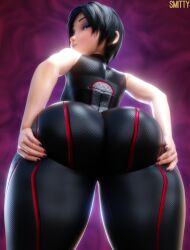 1girls 3d 3d_(artwork) asian asian_female ass ass_focus big_ass big_butt big_hero_6 blender_(software) busty butt_focus curvaceous curvy curvy_figure disney eyebrows eyelashes eyes female female_only gogo_tomago hair hips hourglass_figure large_ass legs light-skinned_female light_skin lips looking_at_viewer looking_back looking_back_at_viewer marvel marvel_comics smitty34 thick thick_legs thick_thighs voluptuous wide_hips