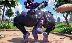 ai_generated cum cum_in_ass feet fortnite fortnite:_battle_royale futanari raven_team_leader