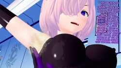 1boy 1girls 3d 3d_(artwork) armpit armpit_licking big_breasts black_hair black_hair_male breasts extreme_size_difference fate/grand_order fate_(series) fujimaru_ritsuka_(male) geagts large_breasts light-skinned_female light-skinned_male light_skin mash_kyrielight mashu pink_hair pink_hair_female shielder_(fate) shielder_(fate/grand_order) size_difference smell smell_fetish stuck trapped