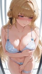 ai_generated blonde_hair bra panties phoebe_(wuthering_waves) underwear wuthering_waves