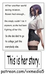 ai_generated big_ass big_penis canine college dc dc_comics dog_penis raven_(dc) superhero teen_titans thick_ass thick_legs thick_thighs vidaxmega vxmedia zoophilia