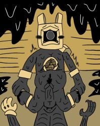 2boys bendy_and_the_ink_machine black_blush blush character_request cum cumming gay gay_male gay_sex lewdboiart_(artist) male male_only norman_polk penis riding_penis shaking tagme the_projectionist trembling yaoi