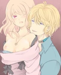 diabolik_lovers komori_yui necklace no_sex sakamaki_shuu undressing vampire