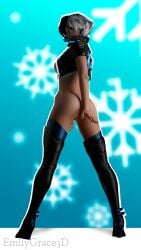 3d 3d_(artwork) 3d_model 3d_render ass ass_focus emilygrace3d female female_focus female_only high_heel_boots high_heels highres looking_at_viewer looking_back luna_snow luna_snow_(marvel_rivals) marvel marvel_comics marvel_rivals petite small_breasts thigh_boots thigh_highs thighs