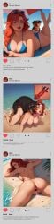 ai_generated beach canine cum insertusername red_hair social_media x-ray zoophilia