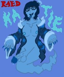 1futa bangs big blue_body blue_hair blue_kimono blue_skin breasts breasts_bigger_than_head chunky clawed_fingers claws clothing curvy dark_hair digital_art digital_drawing_(artwork) digital_media digital_media_(artwork) erection floating futa_only futanari ghost ghost_girl ghost_tail girl glass glasses hair hands huge_balls huge_breasts huge_cock huge_hips humanoid humanoid_penis kimono lifting messy_hair milf nipples nude oc original_character pale pale-skinned_female pale-skinned_futanari pale_skin penis plump skirt smile smiling smirk solo spirit square_glasses tail thick thick_penis thick_thighs wide_hips