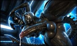 ai_generated alien alien_(franchise) alien_humanoid cum futanari xenomorph