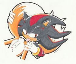 furry gay misshiirin rimming rimming_male shadow_the_hedgehog sonic_(series) sonic_adventure_2 sonic_the_hedgehog_(series) tails tails_the_fox