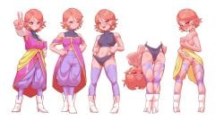 chronoa dragon_ball dragon_ball_super dragon_ball_xenoverse dragon_ball_z mrmlix pink_body pink_eyes pink_hair pink_nipples supreme_kai_of_time tagme