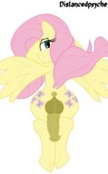 2016 anus balls cutie_mark distancedpsyche equine feathered_wings feathers friendship_is_magic from_behind_position hair hooves horse mammal my_little_pony nude pegasus penis pussy sex simple_background smile solo wings