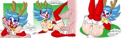 aeolus06 christmas_outfit clown_girl clown_makeup cum_inside giggles_the_slutty_clown partial_male prostitution