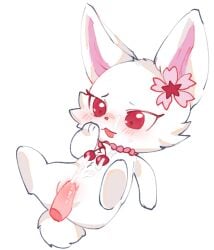 bodily_fluids cum cum_on_body cumshot duo ejaculation female feral fur genital_fluids genitals jewelpet jewelpet_(species) kirichiiii lagomorph leporid male male/female mammal pussy pussy_rubbing rabbit ruby_(jewelpet) sanrio sega sega_fave sega_toys solo vaginal_fluids white_body white_fur